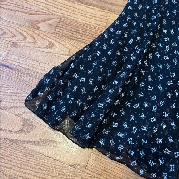 Floral Black and White Women's Skirt - Picture 2 of 5